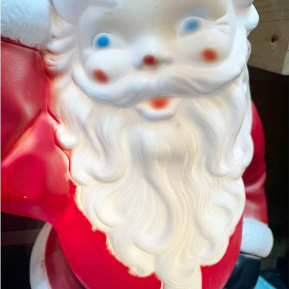 Empire Vintage Dancing Santa Blow Mold Waving with Light 40"- Bottom Cracked - Picture 15 of 15